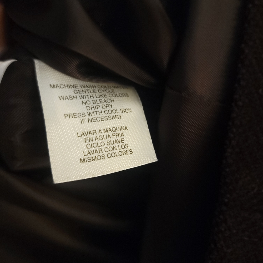Misses Sz XL Jones New York Signature Brown Corduroy Toggle Button Coat - Picture 10 of 10